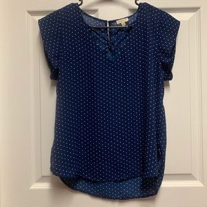 Navy Polka Dot Shirt M